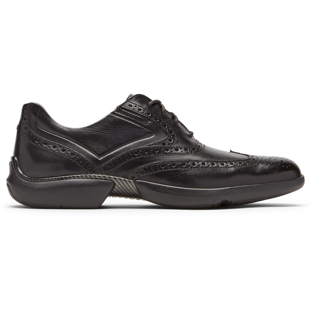 Rockport Mens Lace Up Black - Total Motion Advance Wingtip - UK 672-DIZWYJ